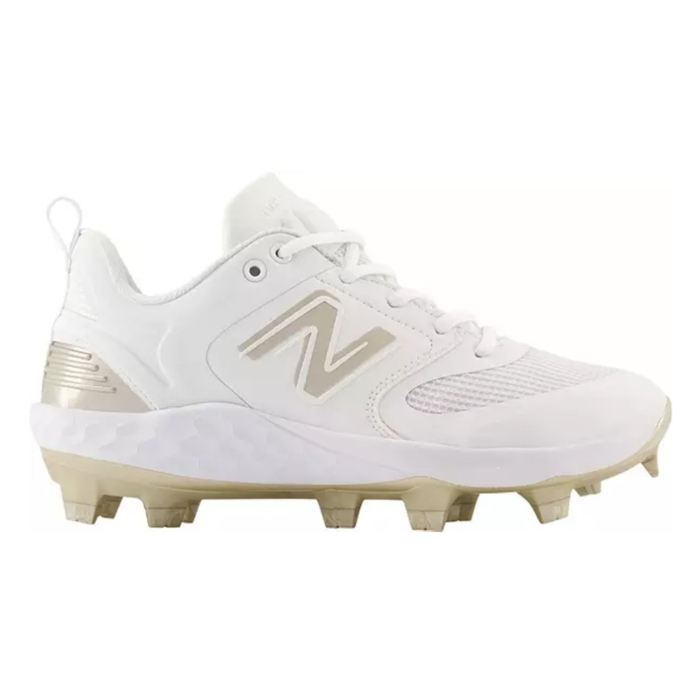 New Balance White and Tan Athletic Shoes